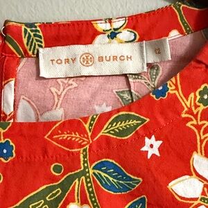 Tory Burch Dayton Samba Batik Flower, Cotton Sleeveless Top.